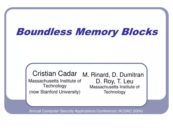 boundless memory blocks