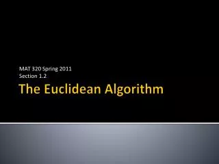 The Euclidean Algorithm