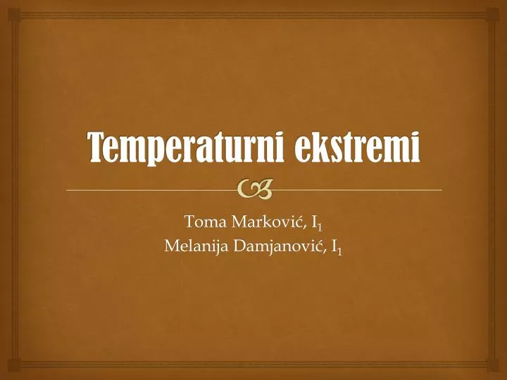 temperaturni ekstremi