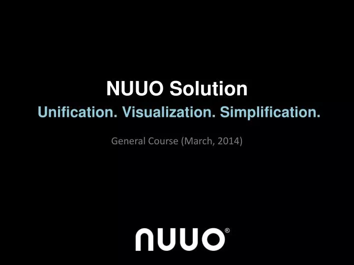 nuuo solution unification visualization simplification