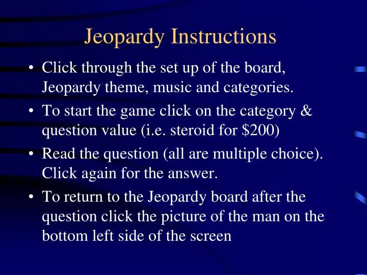 jeopardy instructions