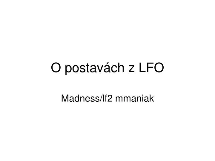 o postav ch z lfo