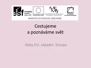 cestujeme a pozn v me sv t