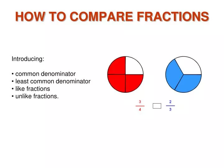 how to compare fractions