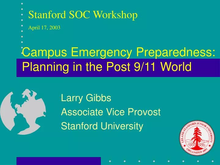 campus emergency preparedness planning in the post 9 11 world