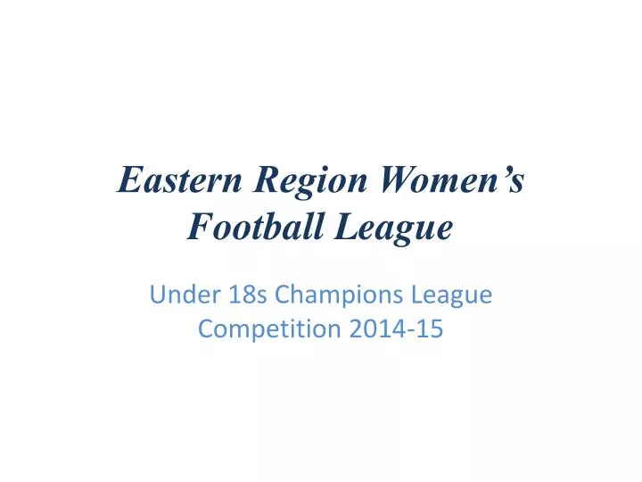 eastern region women s football league