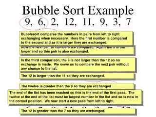 Bubble Sort Example