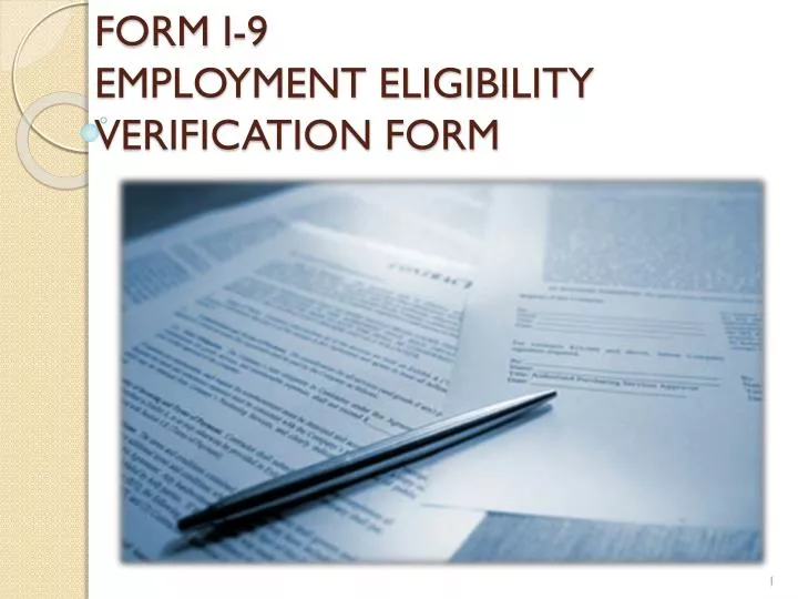 form i 9 employment eligibility verification form