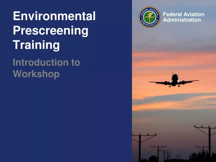 environmental prescreening training