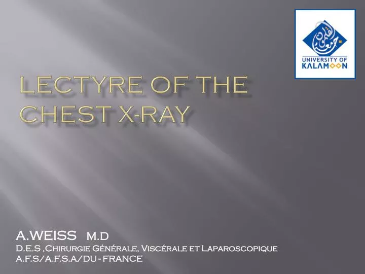 lectyre of the chest x ray