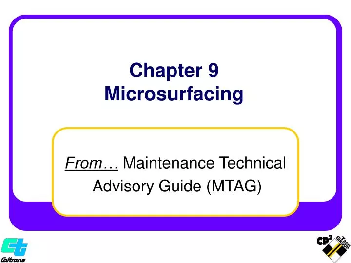 chapter 9 microsurfacing