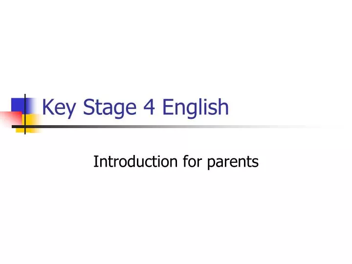 key stage 4 english