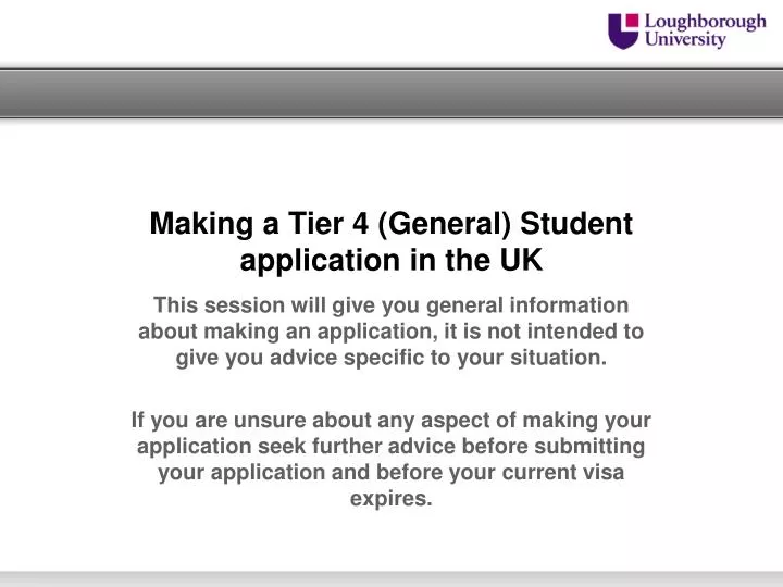 making a tier 4 general student application in the uk