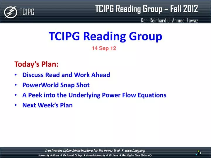 tcipg reading group