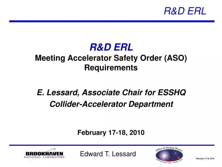 r d erl meeting accelerator safety order aso requirements