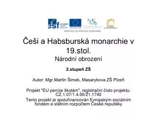 e i a habsbursk monarchie v 19 stol n rodn obrozen