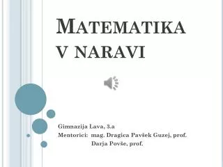 matematika v naravi