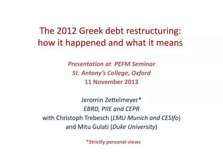 the 2012 greek debt restructuring how it happened and what it means