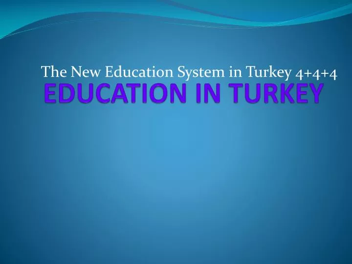education in turkey