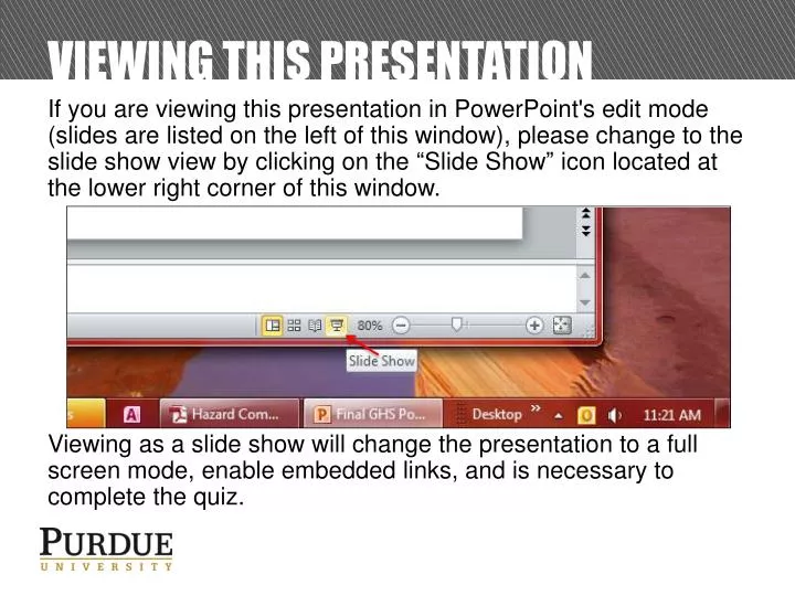 viewing this presentation