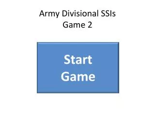 Army Divisional SSIs Game 2