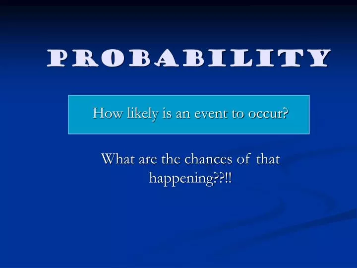 probability