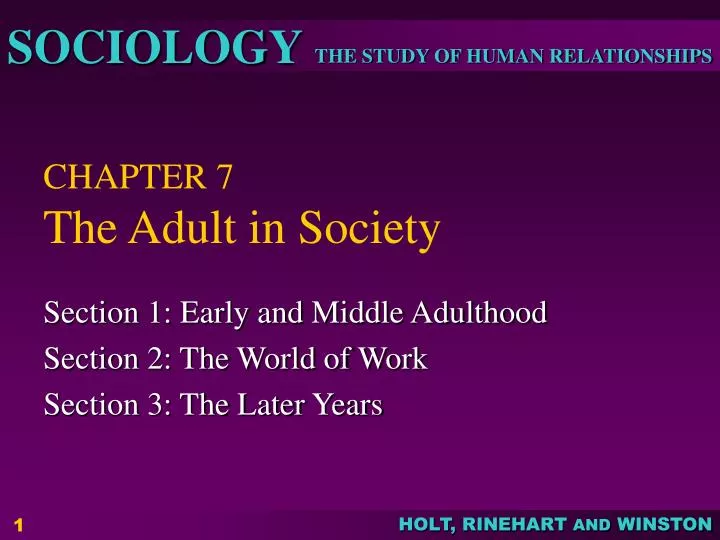 chapter 7 the adult in society