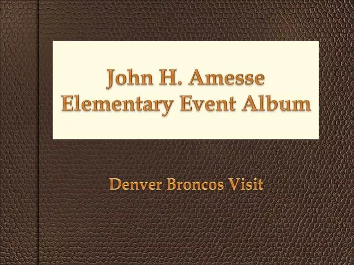 john h amesse elementary event album