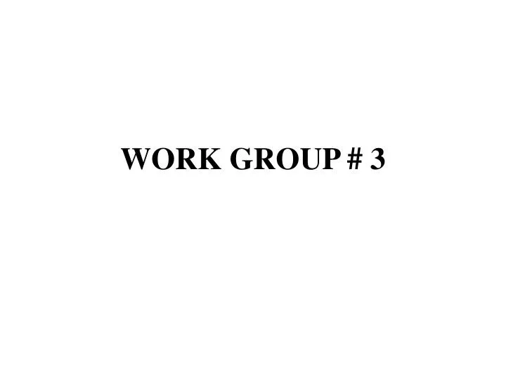 work group 3
