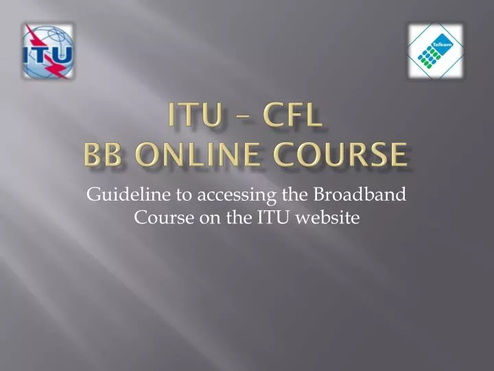 itu cfl bb online course