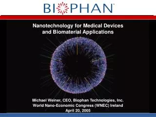 Nanotechnology for Medical Devices and Biomaterial Applications