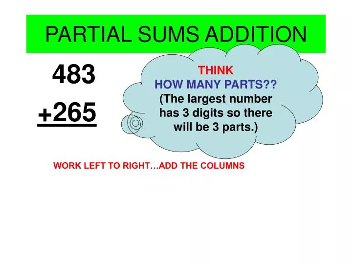 partial sums addition
