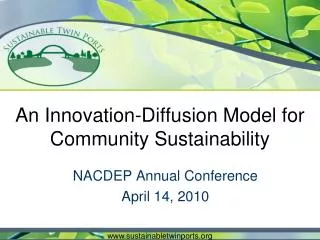 An Innovation-Diffusion Model for Community Sustainability