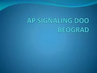 ap signaling doo beograd