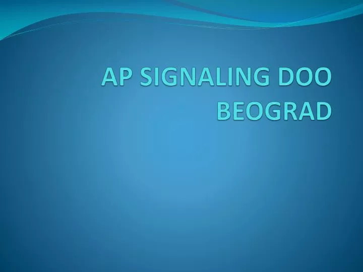 ap signaling doo beograd