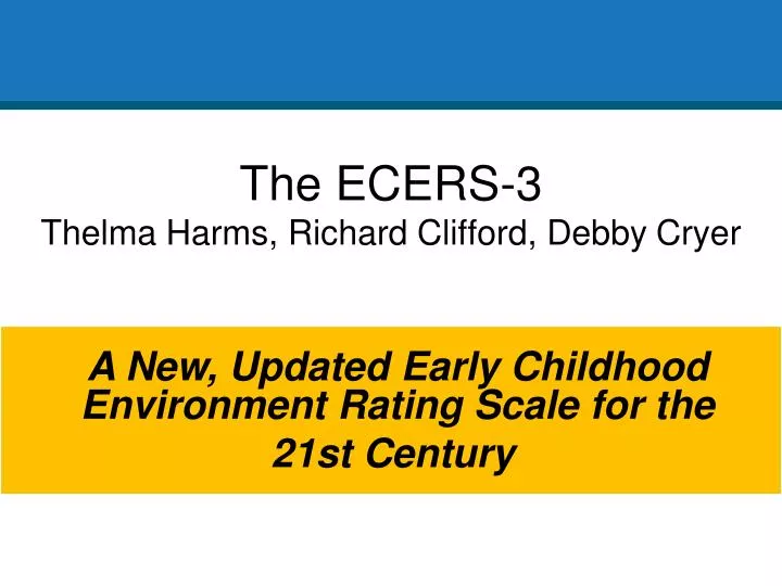 the ecers 3 thelma harms richard clifford debby cryer ecers 3