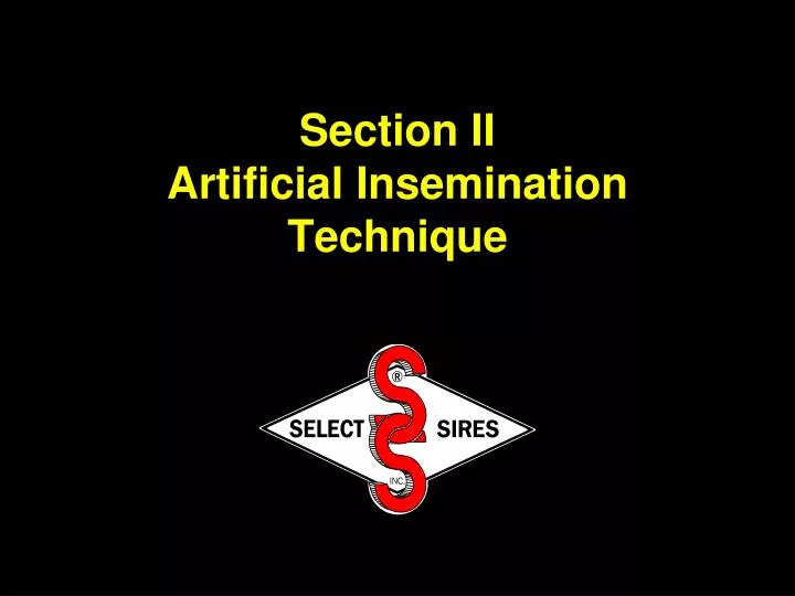 section ii artificial insemination technique