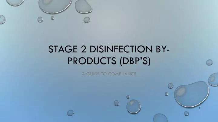stage 2 disinfection by products dbp s
