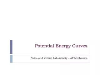 Potential Energy Curves