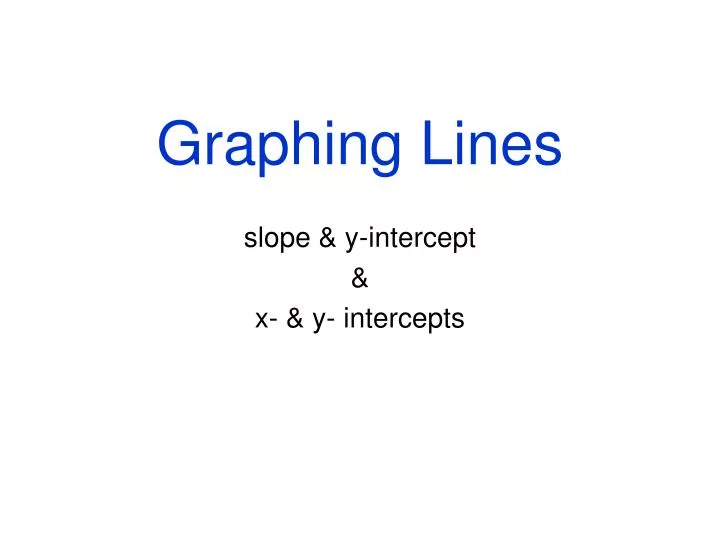 graphing lines