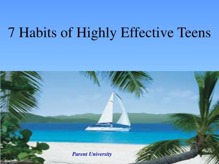 7 habits of highly effective teens