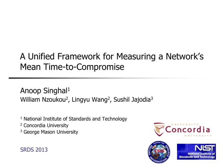 a unified framework for measuring a network s mean time to compromise
