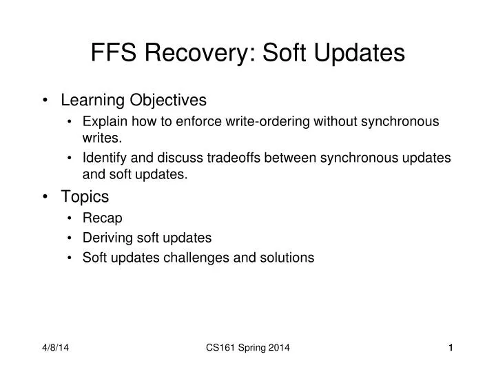 ffs recovery soft updates