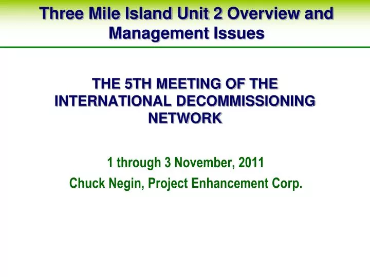 the 5th meeting of the international decommissioning network