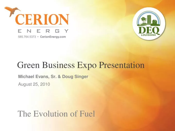 green business expo presentation