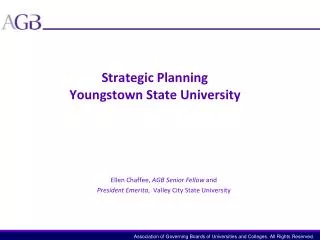 Strategic Planning Youngstown State University