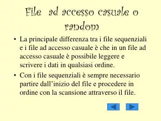 file ad accesso casuale o random