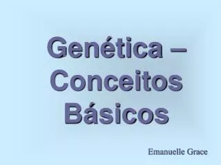 gen tica conceitos b sicos