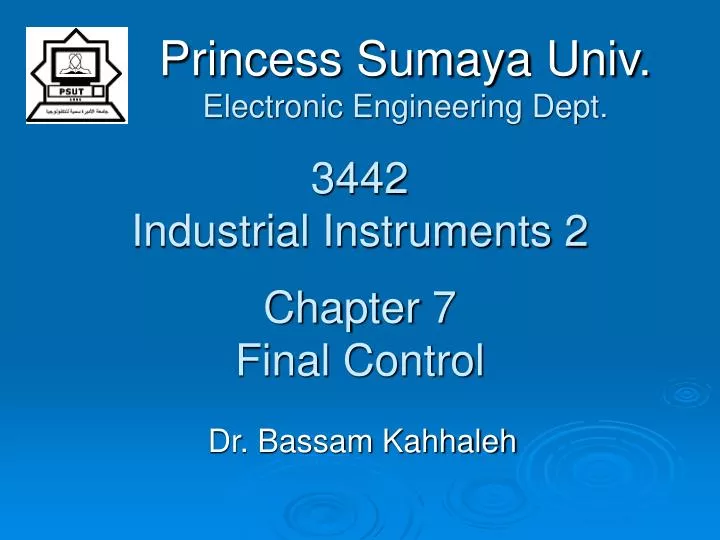 3442 industrial instruments 2 chapter 7 final control