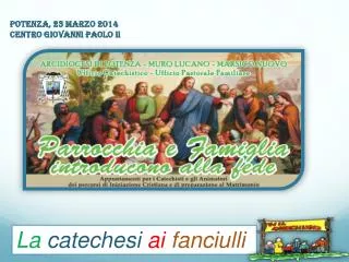 la catechesi ai fanciulli